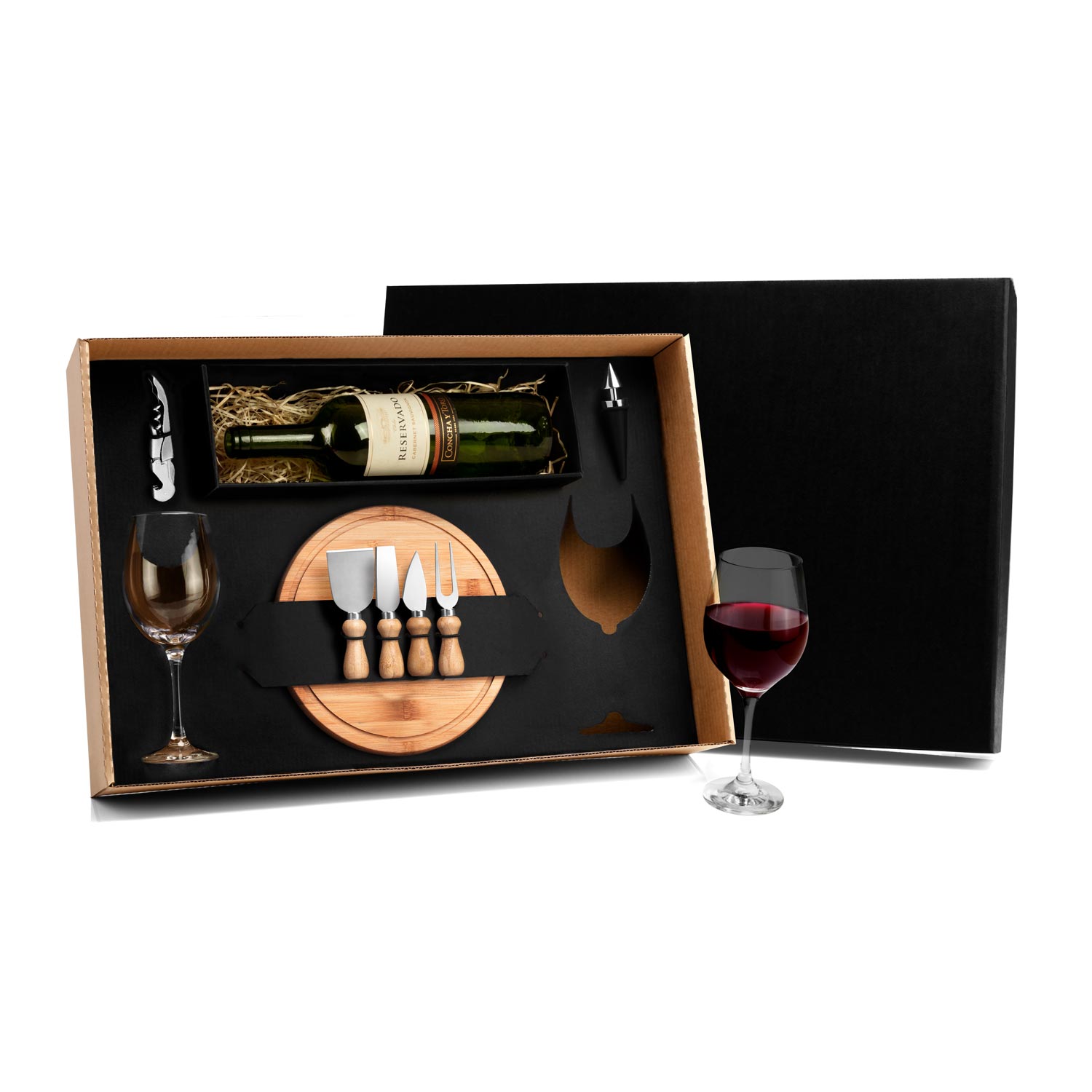 Kit Queijo e Vinho Personalizado