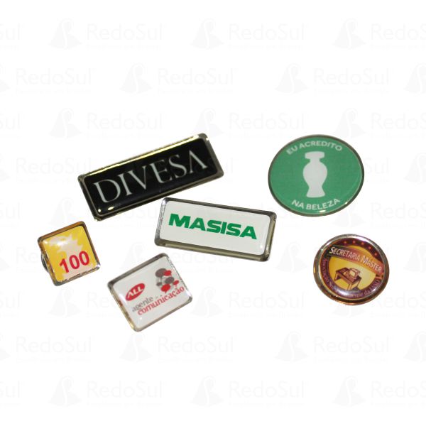 Botton Personalizado em Metal com Resina