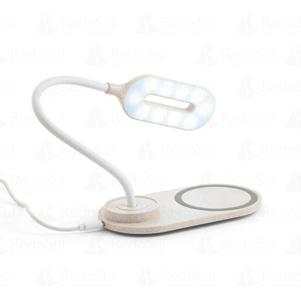 Luminária de Mesa personalizada com carregador wireless