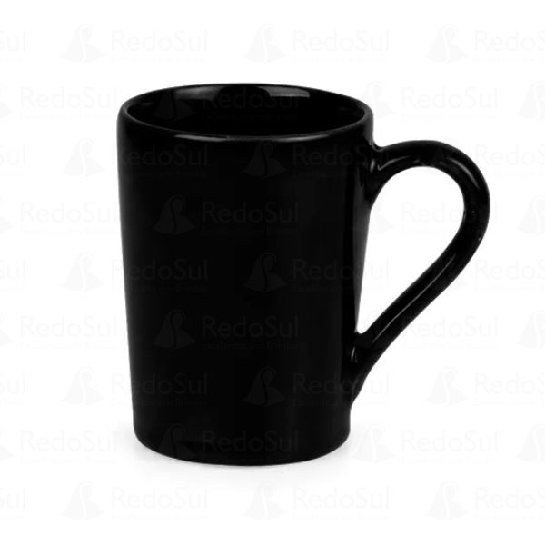 Caneca em cerâmica na cor preta 230 ml