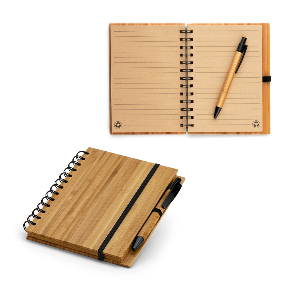 Caderno em Bambu Personalizado 18 x 13,5 cm