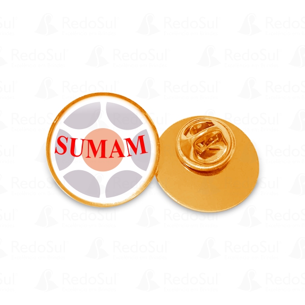 Botton Personalizado em Metal com Resina