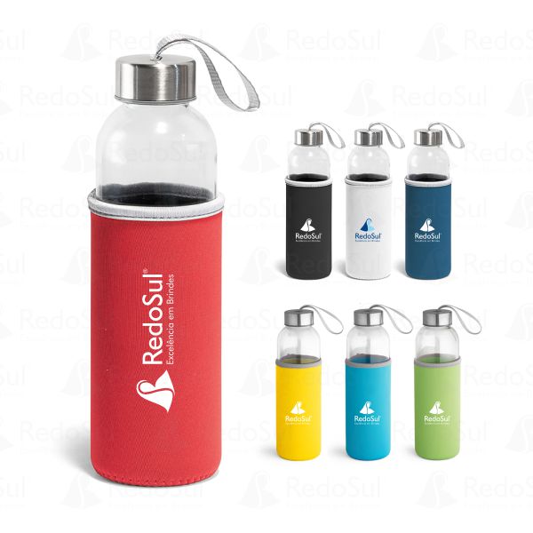 Squeeze Personalizado de Vidro e Inox Squeeze Personalizado de Vidro e Inox