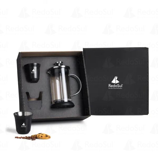 Kit para café personalizado com 3 peças Kit para café personalizado com 3 peças