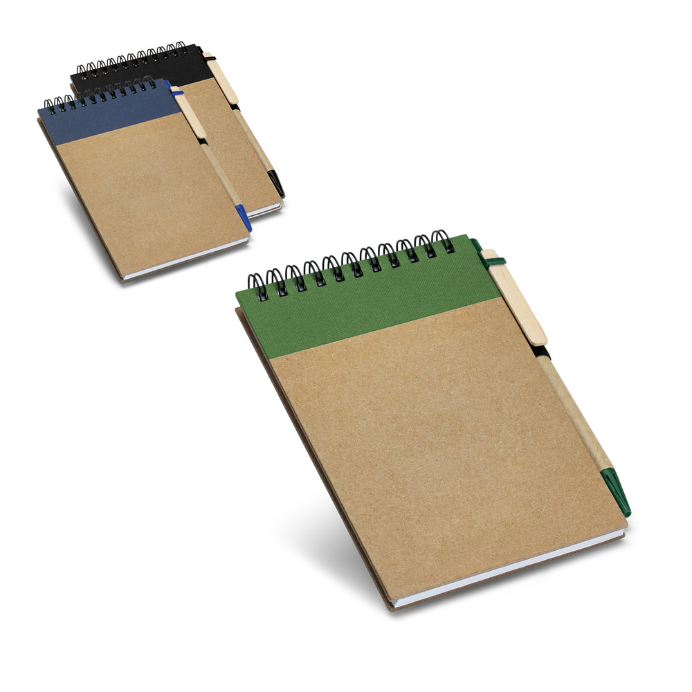 Kit Caderno e Caneta Ecológicos Personalizados 10,5 x 14,5 cm Kit Caderno e Caneta Ecológicos Personalizados 10,5 x 14,5 cm