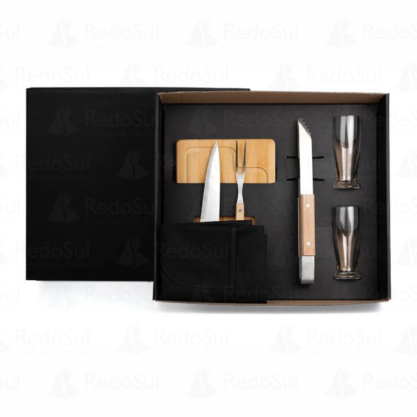 Kit para churrasco 7 peças personalizado Kit para churrasco 7 peças personalizado