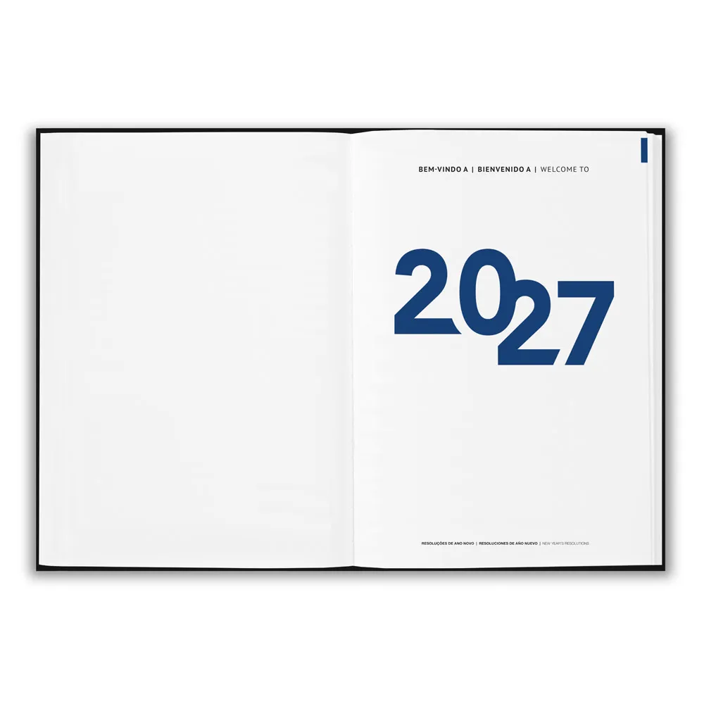 Agenda personalizada 21 x 15 cm com fecho magnético