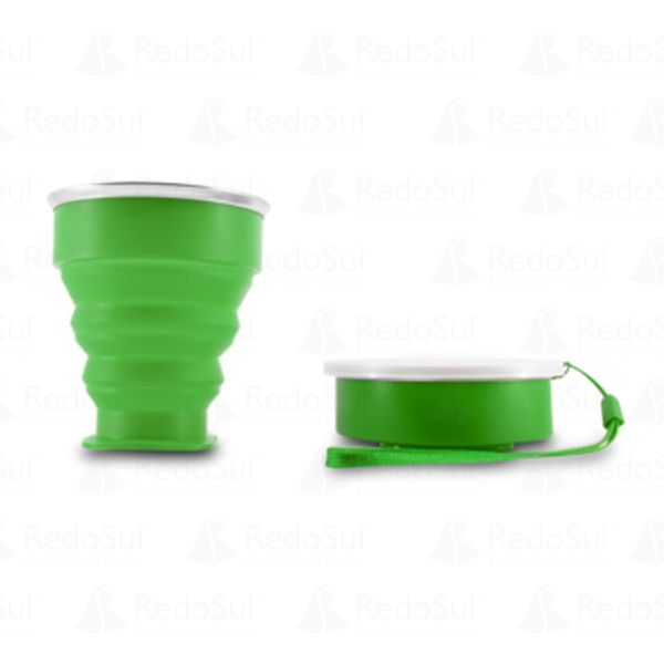 Copo retrátil de silicone personalizado 240 ml