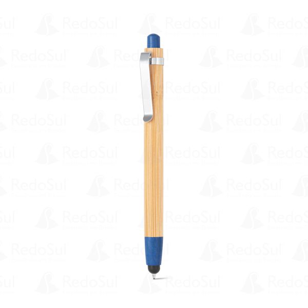 Caneta Personalizada de Bambu com touch