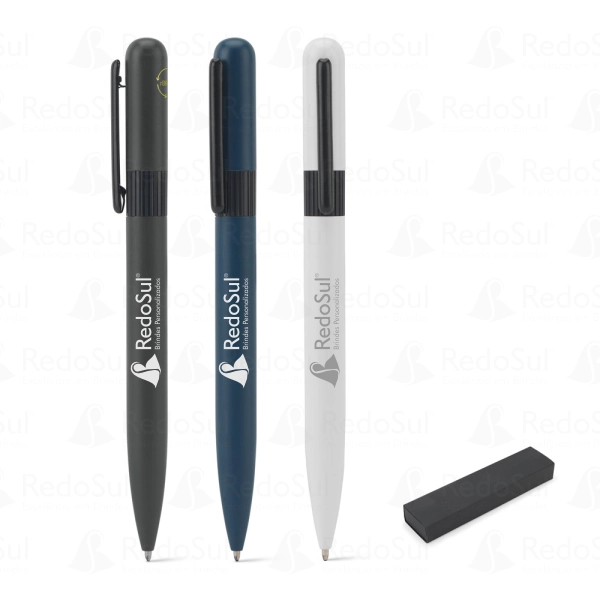 RD 51974-Caneta Esferográfica em metal reciclado personalizada RD 51974-Caneta Esferográfica em metal reciclado personalizada