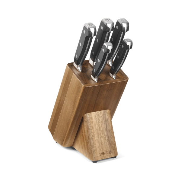 Kit de facas de cozinhas personalizados Mundial com suporte