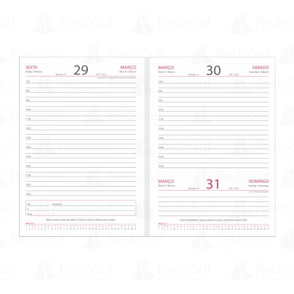 Agenda Diaria Personalizada Basica Modelo 35