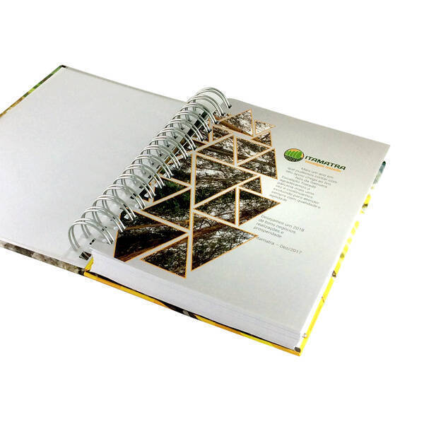 Agenda Personalizada capa dura em cromia