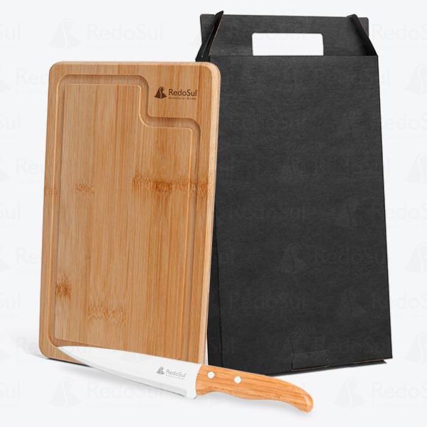 Conjunto Para Churrasco Personalizado Em Bambu/Inox Conjunto Para Churrasco Personalizado Em Bambu/Inox