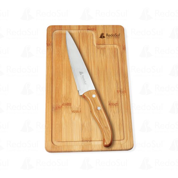 Conjunto Para Churrasco Personalizado Em Bambu/Inox Conjunto Para Churrasco Personalizado Em Bambu/Inox