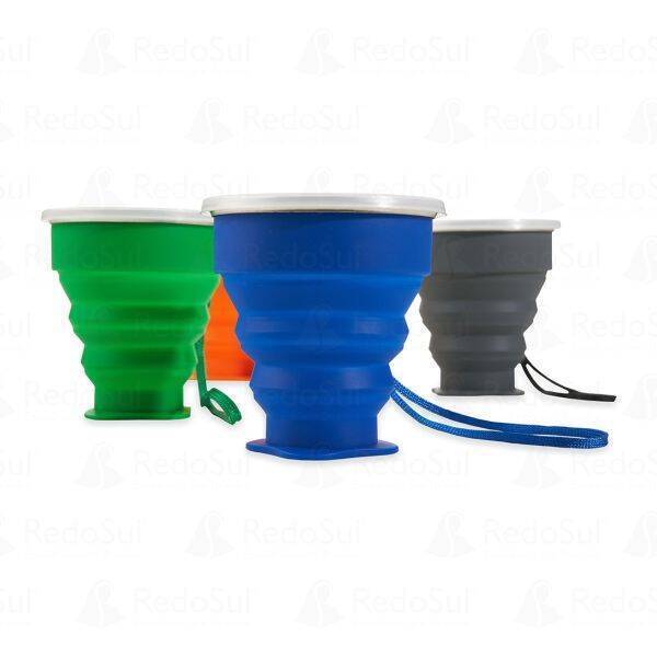 Copo retrátil de silicone personalizado 240 ml
